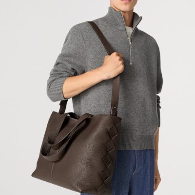 Bottega Veneta Large Leather Diago Tote Bag - Image 2