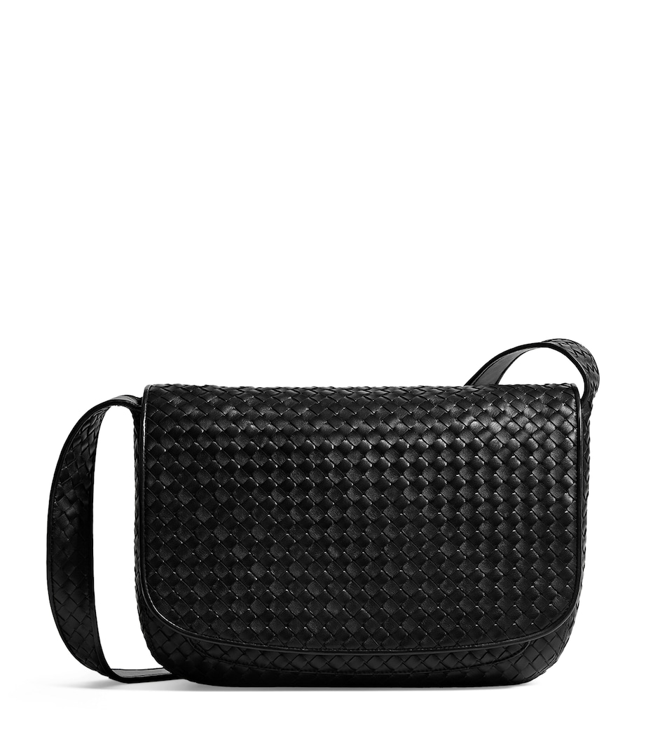 Bottega Veneta Large Leather Veneto Messenger Bag - Image 1