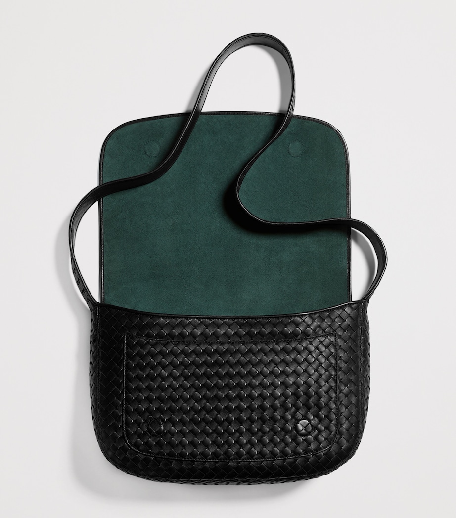 Bottega Veneta Large Leather Veneto Messenger Bag - Image 3