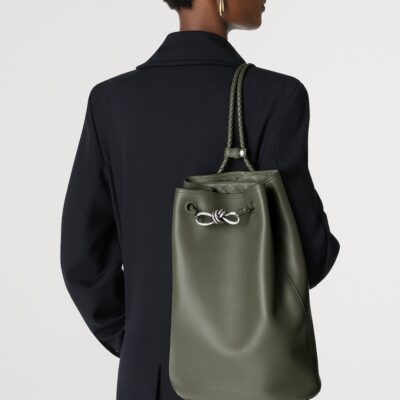 Bottega Veneta Leather Andiamo Backpack - Image 2
