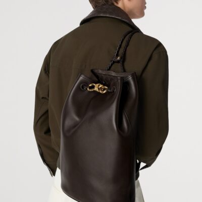 Bottega Veneta Leather Andiamo Backpack - Image 2
