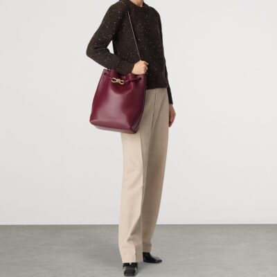 Bottega Veneta Leather Andiamo Bucket Bag - Image 4
