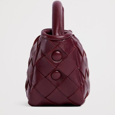 Bottega Veneta Leather Candy Cobble Top-Handle Bag - Image 4