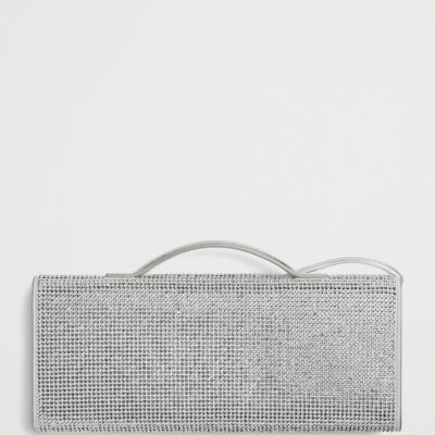 Bottega Veneta Leather Crystal-Embellished Andiamo Clutch Bag - Image 4