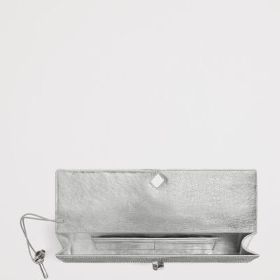 Bottega Veneta Leather Crystal-Embellished Andiamo Clutch Bag - Image 5