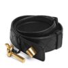 Bottega Veneta Leather Intrecciato Andiamo Belt - Image 1