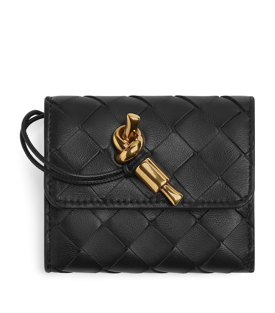 Bottega Veneta Leather Intrecciato Andiamo Trifold Wallet - Image 1