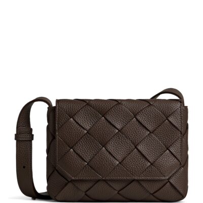 Bottega Veneta Leather Intrecciato Diago Cross-Body Bag - Image 1