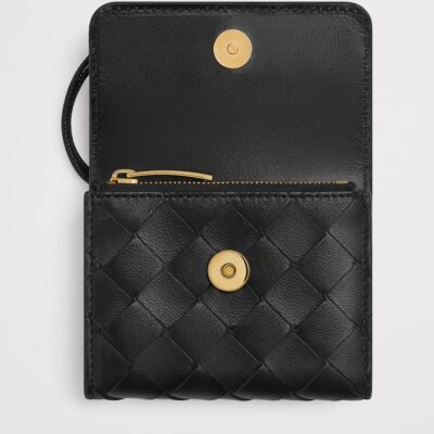Bottega Veneta Leather Intrecciato Andiamo Trifold Wallet - Image 2