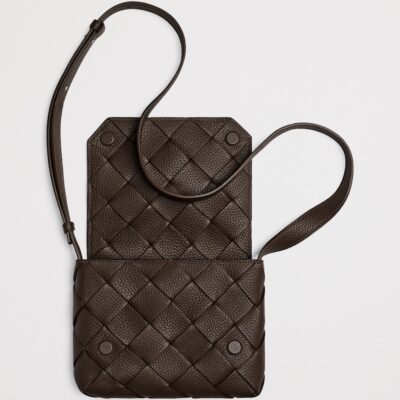 Bottega Veneta Leather Intrecciato Diago Cross-Body Bag - Image 3