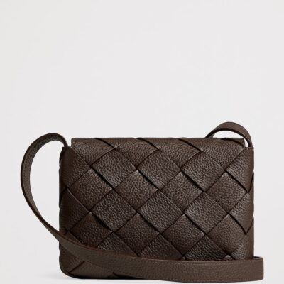 Bottega Veneta Leather Intrecciato Diago Cross-Body Bag - Image 5