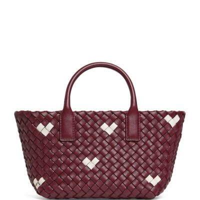 Bottega Veneta Mini Leather Cabat Tote Bag - Image 1
