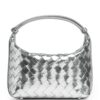 Bottega Veneta Mini Metallic Leather Wallace Top-Handle Bag - Image 1