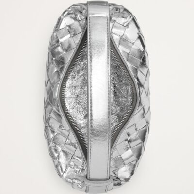 Bottega Veneta Mini Metallic Leather Wallace Top-Handle Bag - Image 3