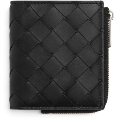 Bottega Veneta Small Intrecciato Bifold Zipped Wallet - Image 1