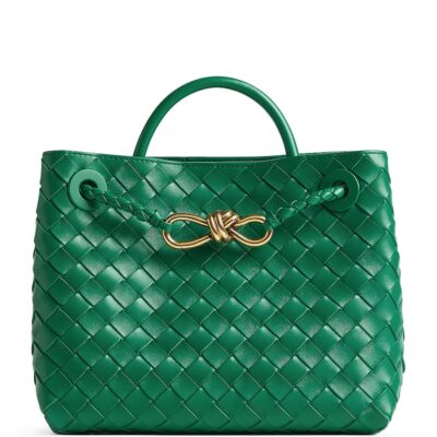 Bottega Veneta Small Leather Andiamo Top-Handle Bag - Image 1
