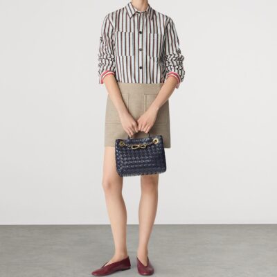 Bottega Veneta Small Leather Andiamo Chain Shoulder Bag - Image 3