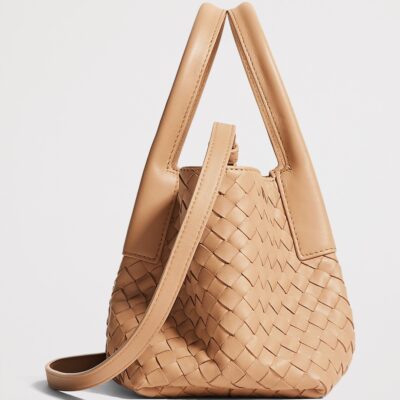 Bottega Veneta Small Leather Intrecciato Pinacoteca Tote Bag - Image 4