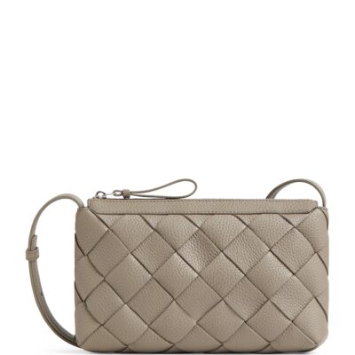 Bottega Veneta Small Leather Zipped Diago Messenger Bag - Image 1