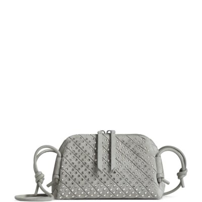 Bottega Veneta Suede Embellished Concert Pouch - Image 1