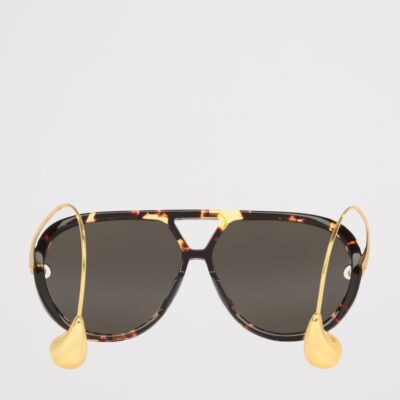 Bottega Veneta Tortoiseshell Aviator Sunglasses - Image 4