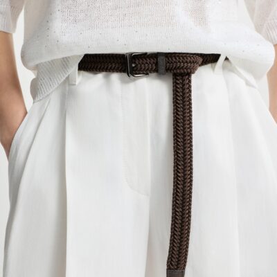 Brunello Cucinelli Braided Monili-Detail Belt - Image 3