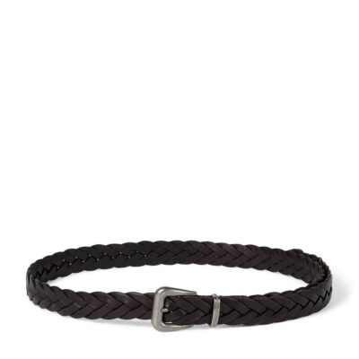 Brunello Cucinelli Calf Leather Braided Belt - Image 4