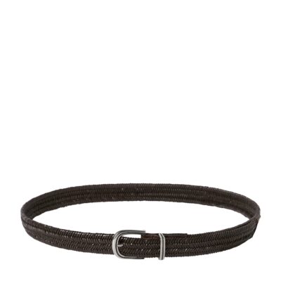 Brunello Cucinelli Calf Leather Braided Belt - Image 5