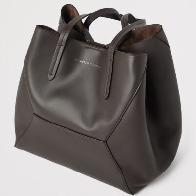 Brunello Cucinelli Calfskin BC Duo Tote Bag - Image 5