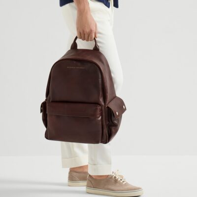Brunello Cucinelli Calfskin Travel Backpack - Image 3