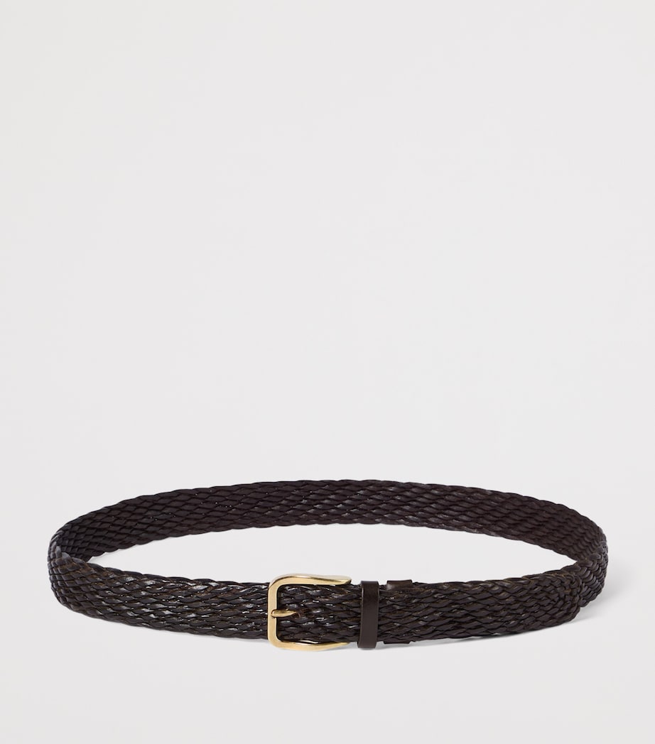 Brunello Cucinelli Calfskin Woven Belt - Image 2