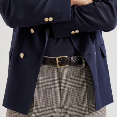 Brunello Cucinelli Calfskin Woven Belt - Image 3
