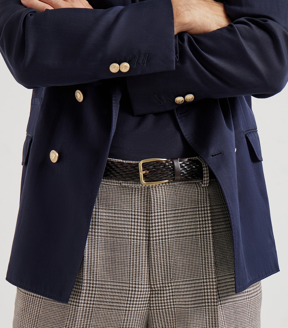Brunello Cucinelli Calfskin Woven Belt - Image 3