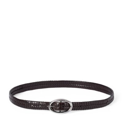 Brunello Cucinelli Calfskin Woven Belt - Image 5