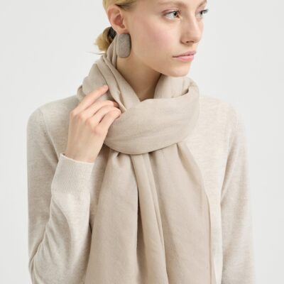 Brunello Cucinelli Cashmere-Silk Fringed Scarf - Image 3