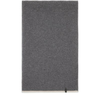 Brunello Cucinelli Cashmere English Rib Monili Scarf - Image 1