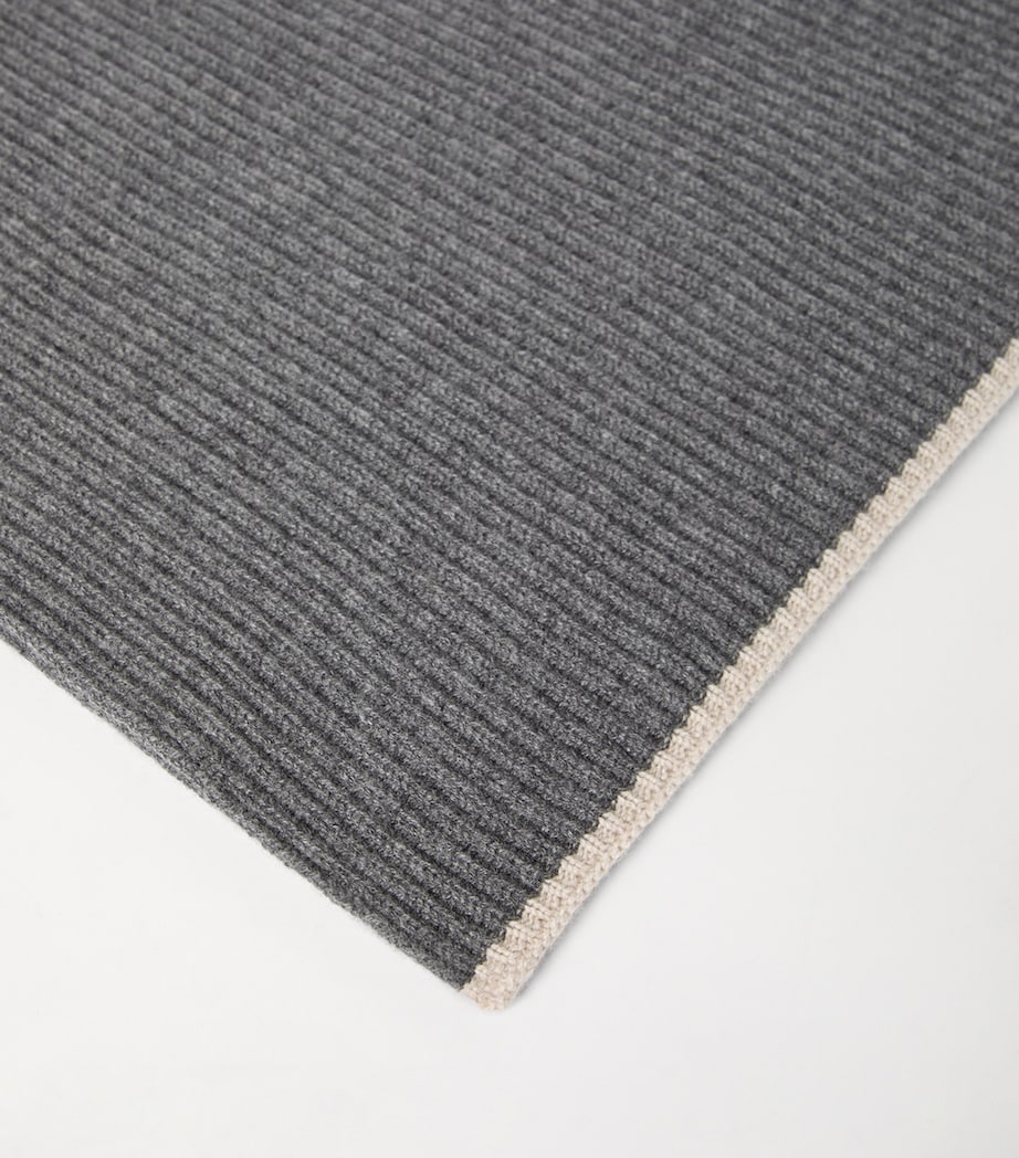 Brunello Cucinelli Cashmere English Rib Monili Scarf - Image 4