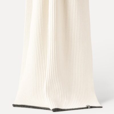 Brunello Cucinelli Cashmere Ribbed Monili-Detail Scarf - Image 2