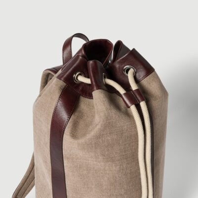 Brunello Cucinelli Cotton-Linen Leisure Backpack - Image 3