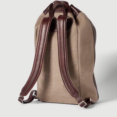 Brunello Cucinelli Cotton-Linen Leisure Backpack - Image 4