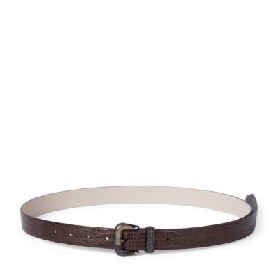 Brunello Cucinelli Embossed Leather Belt - Image 1