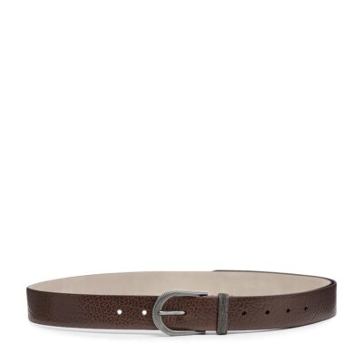 Brunello Cucinelli Hammered Calfskin Belt - Image 1