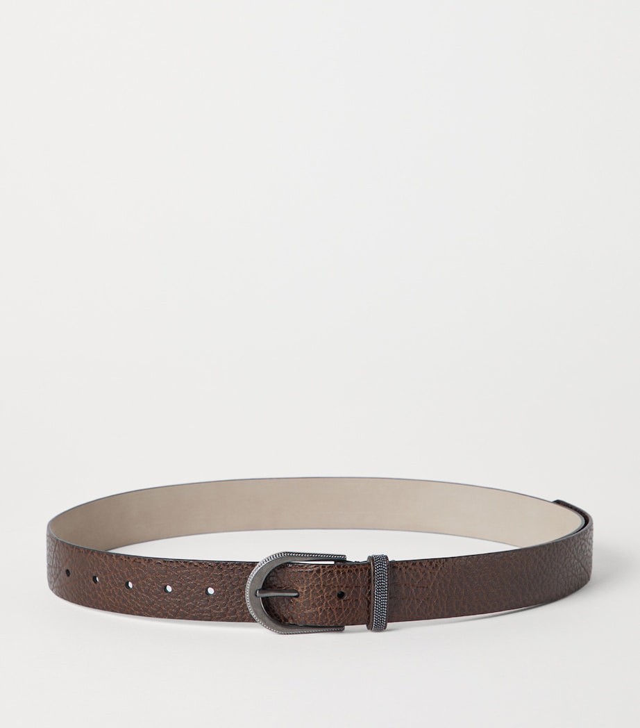 Brunello Cucinelli Hammered Calfskin Belt - Image 2