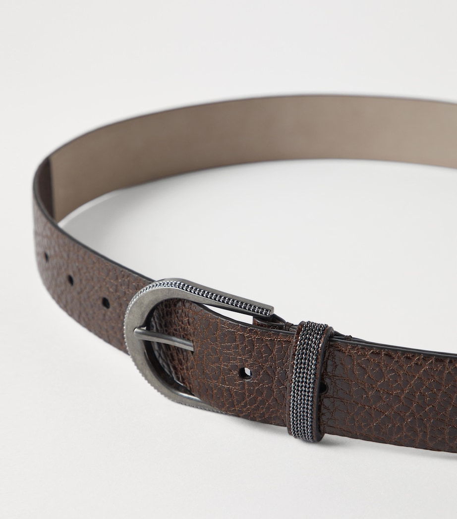 Brunello Cucinelli Hammered Calfskin Belt - Image 4