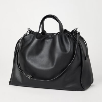 Brunello Cucinelli Large Leather Mellow Bucket Bag - Image 4
