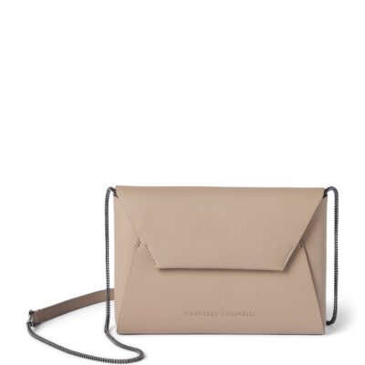 Brunello Cucinelli Leather BC Pochette Clutch Bag - Image 1