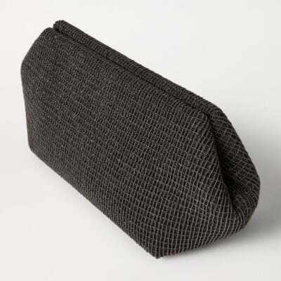 Brunello Cucinelli Leather Beaded Clutch Bag - Image 2