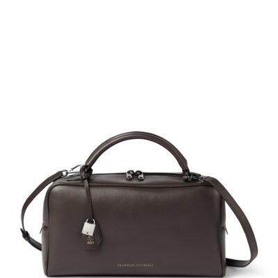 Brunello Cucinelli Leather Explorer Boston Top-Handle Bag - Image 1