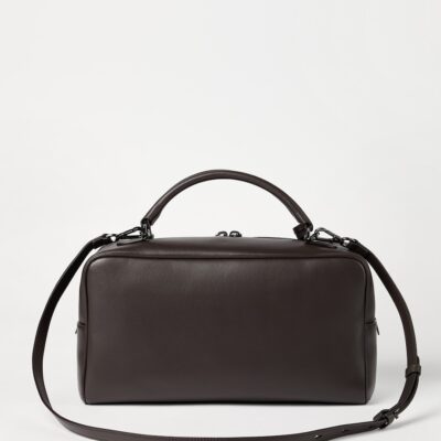 Brunello Cucinelli Leather Explorer Boston Top-Handle Bag - Image 4