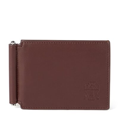 Brunello Cucinelli Leather Money Clip Wallet - Image 1